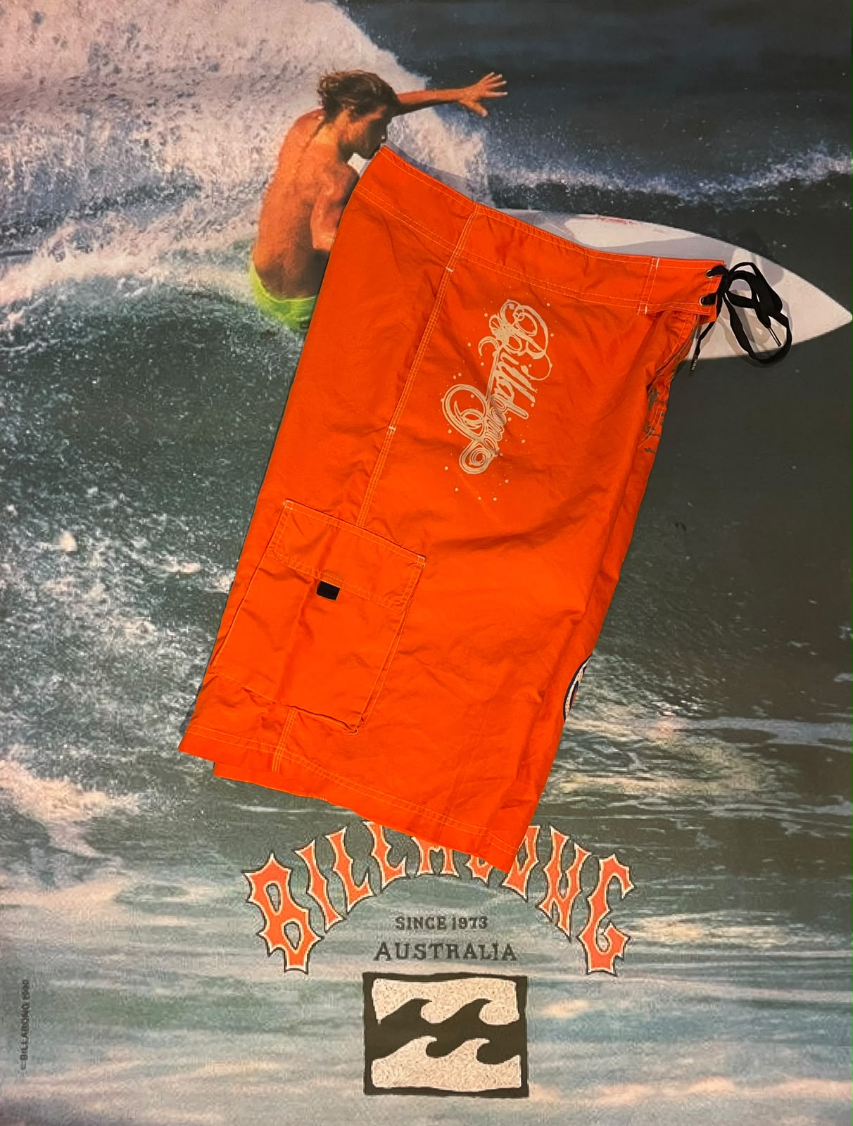 vintage orange billabong size w38
